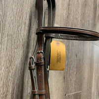 Narrow Rsd Bridle *gc, older, loose & tight keepers, film, residue, stiff, dry, creases, loose hook
