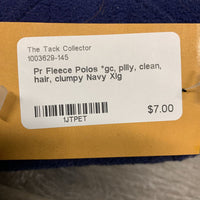 Pr Fleece Polos *gc, pilly, clean, hair, clumpy
