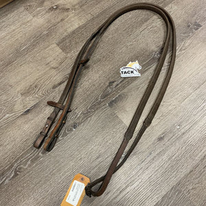 Rsd/FS v.Thick Rubber Reins *gc, clean, v.stiff, v.dry, cracks, faded, rubs