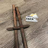 Rsd/FS v.Thick Rubber Reins *gc, clean, v.stiff, v.dry, cracks, faded, rubs
