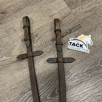 Rsd/FS v.Thick Rubber Reins *gc, clean, v.stiff, v.dry, cracks, faded, rubs
