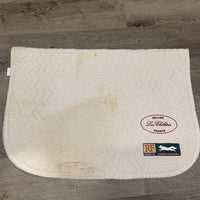 Thin Quilt Baby Saddle Pad, "Running Fox" *fair, clean, dingy, older, v.discolored, v.puckered
