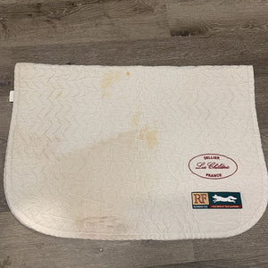 Thin Quilt Baby Saddle Pad, "Running Fox" *fair, clean, dingy, older, v.discolored, v.puckered