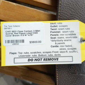 17.5 M *4.5" CWD SE01 Close Contact, 2 Billet Guards, Red Fleece Lined CWD Cover, Small Front & Back Blocks, Foam - PRO Panels, Shoulder Relief Panels, Flaps: 14.5"L x 14"W Serial #: SE01 17.5 TC 3L PA 705 205 305 RT 14 33096