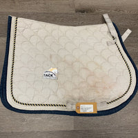 Quilt Jumper Saddle Pad, piping *fair, dingy, stains, clean, thin/holey edges, puckered
