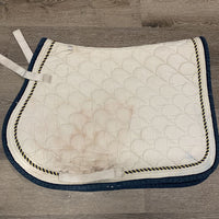 Quilt Jumper Saddle Pad, piping *fair, dingy, stains, clean, thin/holey edges, puckered
