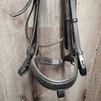 Rsd Thick Double Bridle, Braided Reins *gc/fair, keepers: broken & missing, older, 0 Flash, v.rubbed/holes
