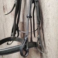 Rsd Thick Double Bridle, Braided Reins *gc/fair, keepers: broken & missing, older, 0 Flash, v.rubbed/holes
