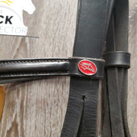 Rsd Thick Double Bridle, Braided Reins *gc/fair, keepers: broken & missing, older, 0 Flash, v.rubbed/holes
