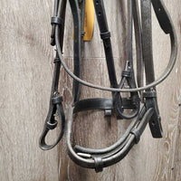 Rsd Thick Double Bridle, Braided Reins *gc/fair, keepers: broken & missing, older, 0 Flash, v.rubbed/holes
