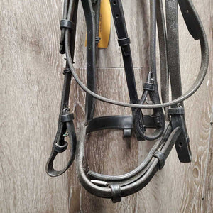 Rsd Thick Double Bridle, Braided Reins *gc/fair, keepers: broken & missing, older, 0 Flash, v.rubbed/holes