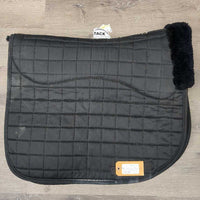 "Steffen Peters" Quilt & Sheepskin Dressage Saddle Pad *gc, clean, hairy, discolored/stains, holey/thin edges, stiff pommel
