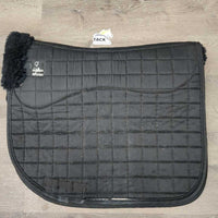 "Steffen Peters" Quilt & Sheepskin Dressage Saddle Pad *gc, clean, hairy, discolored/stains, holey/thin edges, stiff pommel
