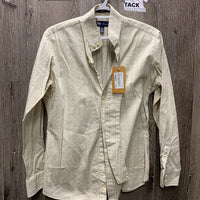 LS Show Shirt, Button Collar *vgc, older, crinkles, seam puckers
