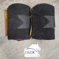 Pr Fleece Polo Wraps *gc, clean, clumpy, discolored edges, edges: pilly & stained
