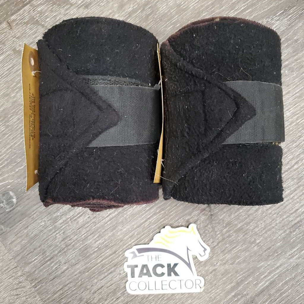 Pr Fleece Polo Wraps *gc, clean, clumpy, discolored edges, edges: pilly & stained