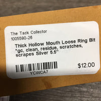Thick Hollow Mouth Loose Ring Bit *gc, clean, residue, scratches, scrapes
