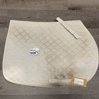 Pimple Top Quilt Jumper Saddle Pad, tabs *fair, filthy, v.discolored, thin/holey edges, discolored
