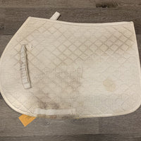 Pimple Top Quilt Jumper Saddle Pad, tabs *fair, filthy, v.discolored, thin/holey edges, discolored
