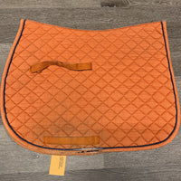 Quilt Jumper Saddle Pad, tabs *fair, older, faded, dirty, stains, thin & holey edges, threads
