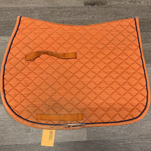 Quilt Jumper Saddle Pad, tabs *fair, older, faded, dirty, stains, thin & holey edges, threads