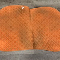 Quilt Jumper Saddle Pad, tabs *fair, older, faded, dirty, stains, thin & holey edges, threads
