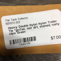 Heavy Double Nylon Nylon Trailer Tie *gc/fair, mnr dirt, stained, rusty clips
