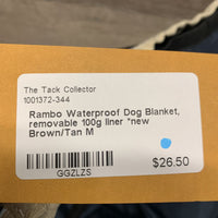 Waterproof Dog Blanket, removable 100g liner *new
