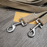 Cotton Draw Reins, snaps *fair, tears, holes, frayed spots & edges, dirty, stains, chipped