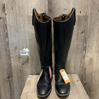 Pr Field Boots, zips, Black Bag *gc, clean, oldedr, dusty, residue, mnr heel rubs

