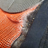 Pr Mesh Hock Boots, Fleece Lining *gc/fair, clean, hairy, pilly/frayed edges, hairy velcro *1: hole, unstitched/torn edges
