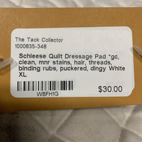 Quilt Dressage Pad *gc, clean, mnr stains, hair, threads, binding rubs, puckered, dingy
