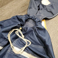 Thin Nylon Backpack, drawstring top "HITS Thermal" *vgc, mnr dirt?stains
