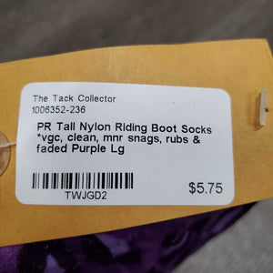 PR Tall Nylon Riding Boot Socks *vgc, clean, mnr snags, rubs & faded