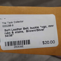 Soft Leather Belt, buckle *vgc, mnr rubs & stains
