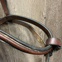 Narrow Rsd Bridle, Braided Reins, flash *gc, older, clean, film, residue, xholes
