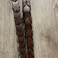 Narrow Rsd Bridle, Braided Reins, flash *gc, older, clean, film, residue, xholes
