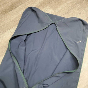 Cotton Garment Bag, zipper *gc, faded, older, dirty, stains, gunk