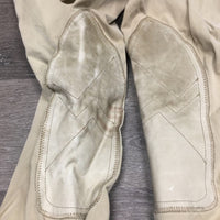 Side Zip Breeches *gc, older, dingy, discolored seat & legs, shrunk knees, seam puckers, stains
