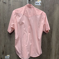 SS Show Shirt, 2 Button Collars *gc, older, seam puckers, pills, mnr edge stains
