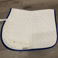 Quilt Jumper Saddle Pad, tabs *vgc, mnr stains & rubs, puckered, rubs, older
