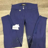 Hvy Euroseat Breeches *gc, older, seam puckers, curled waist, seam stains, peeling stickies
