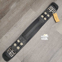 Padded Neoprene Dressage Girth, x2 els *gc/fair, clean, residue, mnr hair, rusty, rough/torn edge & keeper
