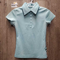 SS Polo Shirt. 1/3 Snap Up, Mesh Sides *gc, stains, pits
