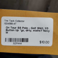 SS Polo - Golf Shirt, 1/3 Button Up *gc, dirty, stains?
