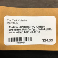 JUNIORS Hvy Cotton Breeches, Pull On *gc, faded, pills, rubs, older, hair
