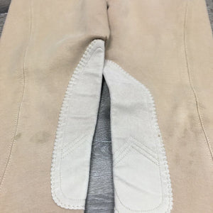 JUNIORS Hvy Cotton Breeches *gc/fair, older, discolored, seam runs, holes & repairs