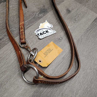 Leather Western Training Martingale, snap *gc, mnr dirt, stains, scratches, chipped oxidized hardware
