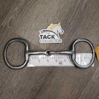 Med Curved Eggbutt Snaffle *gc, clean, scuffs, dull, scratches
