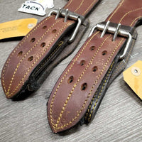 Pr Aussie Stirrup Leathers - Fenders *vgc, clean, mnr rubs & scuffs, pulled nylon
